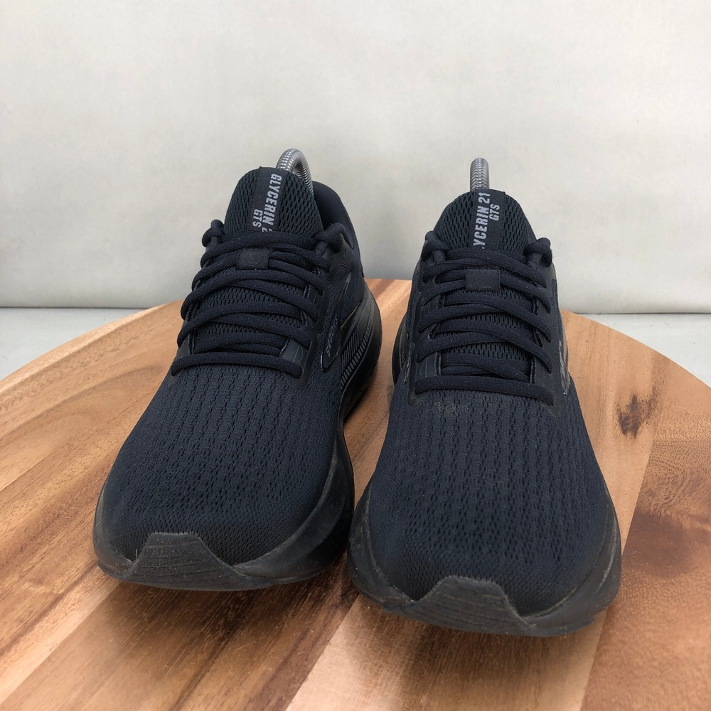 Brooks Glycerin GTS 21 Black Running Shoes Womens Size 9 B Cushioned Comfort - Picture 2 of 7